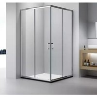 Duschkabine 90x120,Eckeinstieg Dusche,Duschkabine Klarglas 5 mm,2 Schiebeseiten,H 185 cm - Lemmo von LEMMO