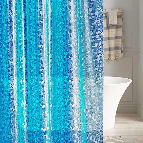 LEMON CLOUD Duschvorhänge PEVA Wasserdichter Badvorhang Liner 3D-Effekt Blauer Kieselstein Schwerer Duschvorhang mit 3 Magneten, schimmelresistente Badevorhänge mit 12 Haken, 183 x 183 cm LEMON CLOUD Duschvorhänge PEVA Wasserdichter Badvorhang Liner 3D-Effekt Blauer Kieselstein Schwerer Duschvorhang mit 3 Magneten, schimmelresistente Badevorhänge mit 12 Haken, 183 x 183 cm von LEMON CLOUD