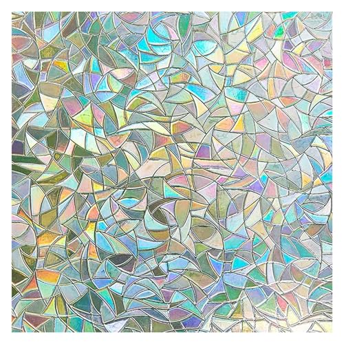 Lemon Cloud 3D Fensterfolie Rainbow Dekorfolie Selbstklebend Blickdicht Sichtschutzfolie Selbsthaftend kleberfrei Anti-UV für Kinderzimmer Küche Büro 60x300cm von LEMON CLOUD