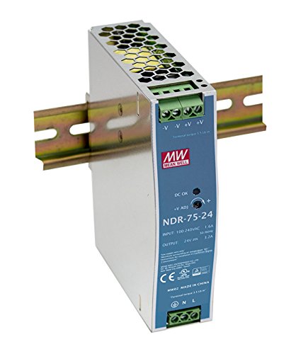 MW Mean Well NDR-75-24 76.8W Blue, metallic Power Supply Unit - Power Supply Units (76.8 W, 90-264, 1%, 47/63, 12 ms, 85.5%) von LEMONA electronics