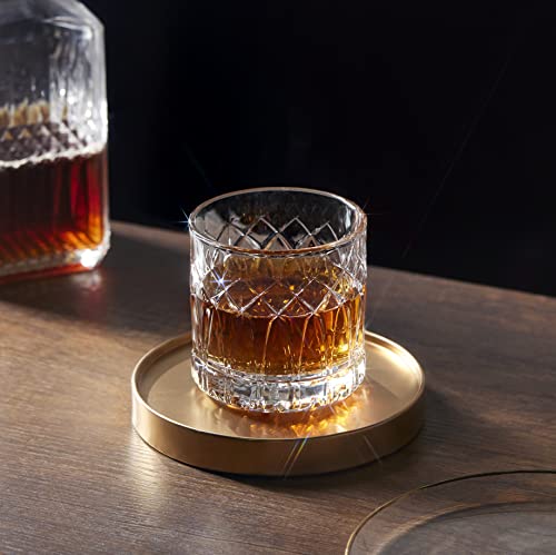 LEMONSODA Double Rock Old Fashioned Whiskey Gläser - Set mit 6 Cocktailgläsern für Scotch, Whiskey, Bourbon und Cognac - Whiskey Geschenke für Männer/Väter/Ehemänner (12 oz) (Bogen) von LEMONSODA