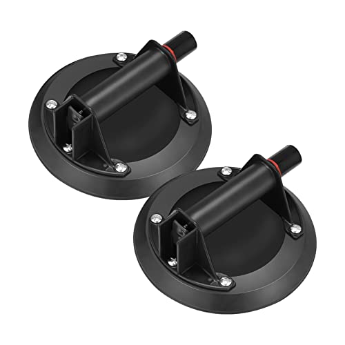 Handsaugheber 2 Stücke 8. Zoll Vakuumsaugbecher 520LBs Metallgriff Vakuumglasheber Mit Abs Pumpe Schwerer Lifter(Schwarz) von LEMST