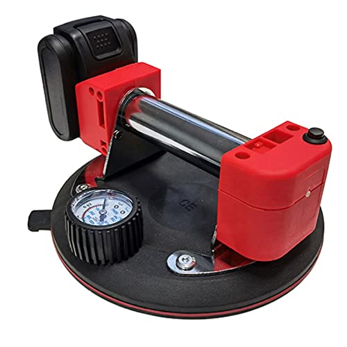 Handsaugheber Elektrischer Vakuum-Saugnapf 52 0lb Griff-Barometer Heavy Duty Heber Granit Hubwerkzeuge 7200mAh(Electric Red) von LEMST