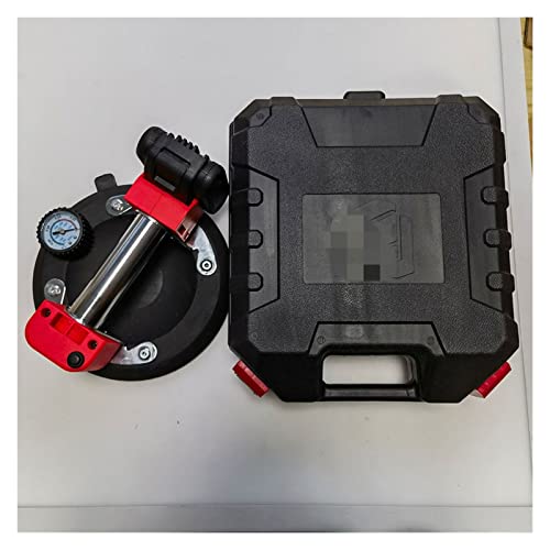 Handsaugheber Elektrischer Vakuum-Saugnapf 52 0lb Metall- / ABS-Griff-Barometer Heavy Duty Heber Granit-Fliesen-Glas-Manuelle Hubwerkzeuge 7200mAh(Electric Red Toolbox) von LEMST