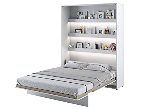 Schrankbett LENART Wandklappbett 160x200 BED CONCEPT Vertical Weiß satiniert Schrankbett LENART Wandklappbett 160x200 BED CONCEPT Vertical Weiß satiniert von LENART