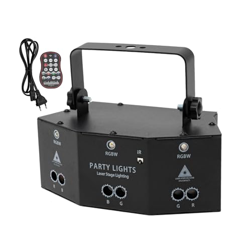 LENDISIY Discolicht Partylicht mit Fernbedienung, 9 Eyes LED RGB DMX Bühne Licht Stroboskop Beleuchtung Effekt Dj Projektor für Parties Klub Geburtstag Hochzeit Konzert Bar von LENDISIY