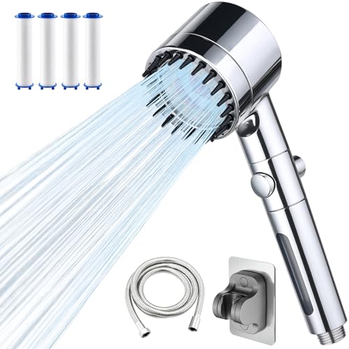 LENDOO Handbrause mit Filter – Hochdruck Duschkopf aus Chrom mit 15-Stufen Wasserfilter, 4 Modi & Stopptaste – Duschbrause für kalkhaltiges Wasser, Kinder, Haustiere & empfindliche Haut LENDOO Handbrause mit Filter – Hochdruck Duschkopf aus Chrom mit 15-Stufen Wasserfilter, 4 Modi & Stopptaste – Duschbrause für kalkhaltiges Wasser, Kinder, Haustiere & empfindliche Haut von LENDOO