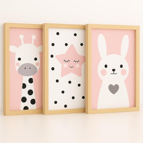 KINDERBILDER MIT HOLZRAHMEN | AUFHÄNGFERTIG | Bilder Kinderzimmer Deko Junge Babyzimmer Deko Mädchen Jungen Baby Zimmer Dekoration Kleinkinderzimmer Poster 3er Set Wandbilder A4 30x21 - KB06 KINDERBILDER MIT HOLZRAHMEN | AUFHÄNGFERTIG | Bilder Kinderzimmer Deko Junge Babyzimmer Deko Mädchen Jungen Baby Zimmer Dekoration Kleinkinderzimmer Poster 3er Set Wandbilder A4 30x21 - KB06 von LENI LOTTE