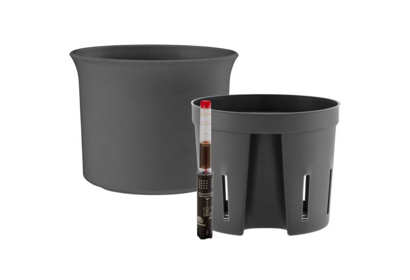 LENI Blumentopf Atlas Übertopf Kunststoff matt Pflanztopf (Starter-Set, mit Hydrokulturtopf und Gießanzeiger), Wasserdichtes Pflanzgefäß von LENI