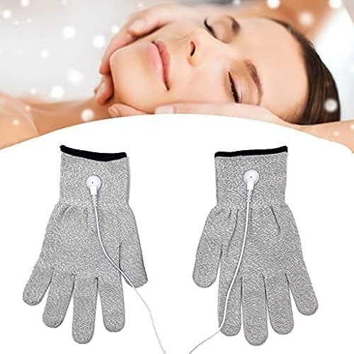 3er-Pack Leitfähige Faser-TENS/EMS-Elektroden-Gesichtsmassage-Mikrostrom-Handschuhe Zur Gesichts- Und Körperverdünnung Und -straffung, Lindert Schmerzen,Grau,Picturesque234 von LENIUKS
