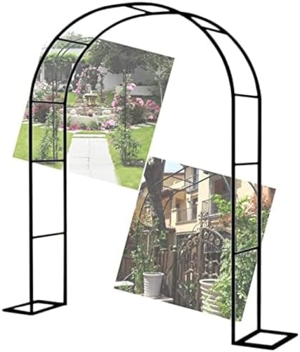 Gartenbogen, Laube, Breit, 80–350 cm, Pflanzengitter, Hochzeitstorbogen, Rosenbögen, Stahlrahmen, Für Hochzeit, Brautparty, Elegante Dekorationen Und Kletterpflanzen Im Garten, Ranken,B80xH200cm/3 von LENIUKS