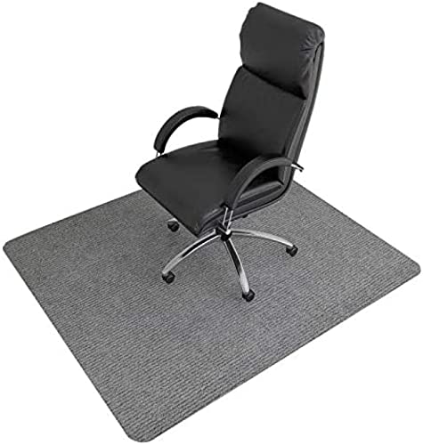 Teppichmatte für Bürostuhl, 4 mm Dicke Stuhlmatte für Holzböden, Mehrzweck-Teppich-Stuhlschutzmatte, 90 x 120 cm, hellgrau von LENIUKS