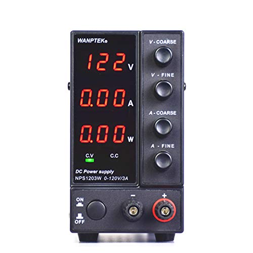 LENJKYYO 3-Stelliges Labornetzteil Labornetzgerät LED Trafo Regelbar DC-Netzgerät 0-120V 0-3A 360W AC/DC Wanptek NPS1203W Mini Netzteil 220V Trafo Power Supply Regelbars von LENJKYYO