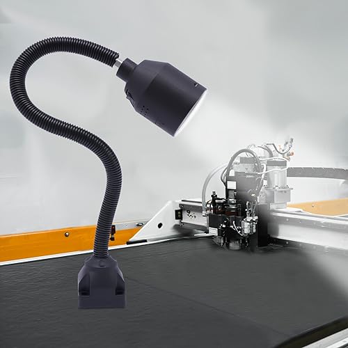 LENJKYYO CNC-Maschinenleuchten,Maschinenlampe mit Feste Basis LED Drehmaschine Lampe 5W Flexibel Wasserdicht Arm Licht Maschinenleuchte Drechselbank Zubehörfür Handwerk, CNC, Werkbank von LENJKYYO