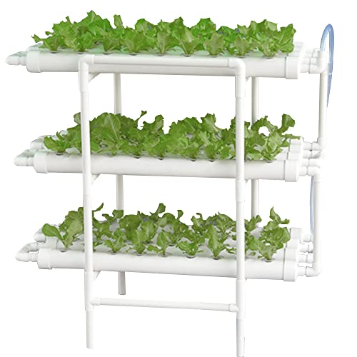 LENJKYYO Hydroponic Grow Kit Hydroponic System mit PVC Pipe 3 Layer Profi 108 Standorte für Hydrokulturanlagen 12 Hydroponisches Erdlose Pflanzenanbau-Systeme Smart Garden für Zuhause, Küche von LENJKYYO
