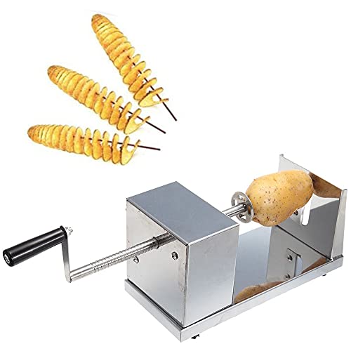 LENJKYYO Kartoffelschneider Spiralschneider Edelstahl Spiral Kartoffelschneider Gemüse Twister Kartoffelschneider Tornado Gemüse Schneider Spiralschneider für Obst Spiralkartoffel von LENJKYYO