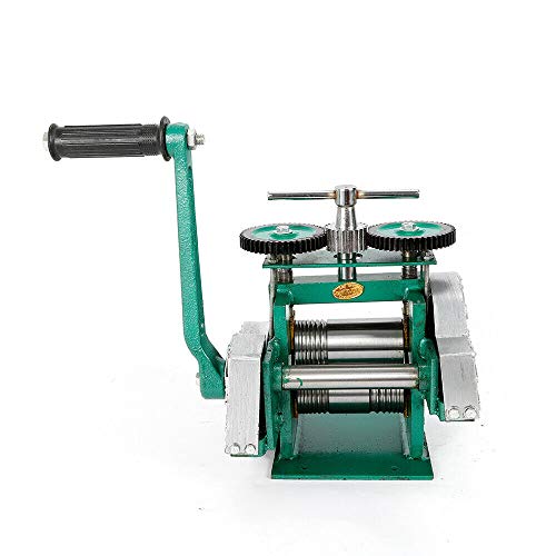LENJKYYO Manuelle Kombination Walzwerk 85MM Schmuckherstellung Verarbeitung Schmuck Kombinationswalzwerk Tablettierung quadratische Linienrille Maschine von LENJKYYO