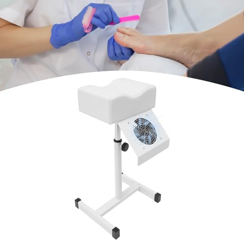 LENJKYYO Mobile Pediküre Stuhl mit Absaugung, Verstellbarer Fußspa Massagestuhl 18.9-26.77in H-förmige Sockel Fußstütze Fußpflege Beinauflage für Beinstütze Schönheitssalon und Nagelstudio von LENJKYYO