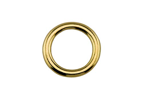 10x Rundring, O-Ring, Messing, gold, Größe: 13 mm (1/2") von LENNIE