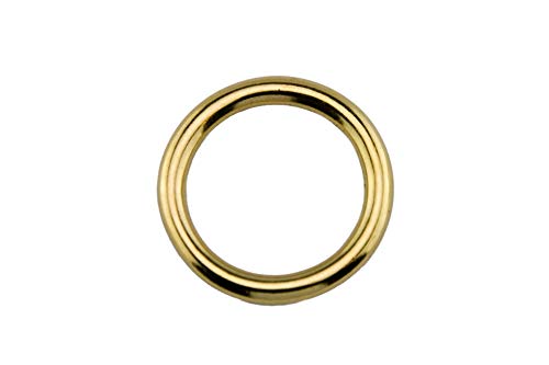 10x Rundring, O-Ring, Messing, gold, Größe: 22 mm (7/8") von LENNIE