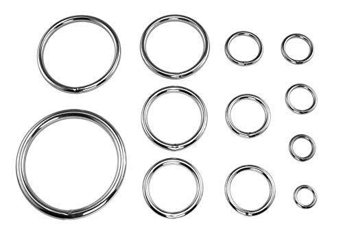 1x Rundring, O-Ring, Edelstahl, silber, geschweißt, Größe: 44 mm (1 3/4") von LENNIE