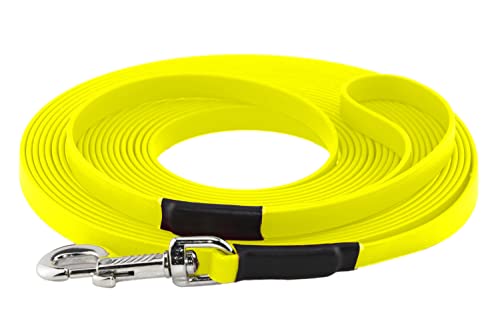 LENNIE BioThane Schleppleine, 3m mit Handschlaufe, Neon-Gelb, 16mm für große Hunde, genäht LENNIE BioThane Schleppleine, 3m mit Handschlaufe, Neon-Gelb, 16mm für große Hunde, genäht von LENNIE