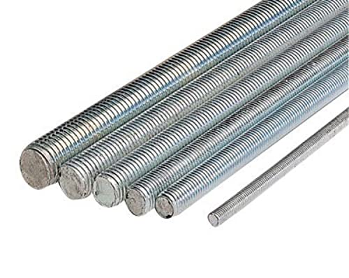 LENNIE COL00051 Gewindewelle, zinkgeplatte, Ø 30 mm, TF3002b, weißer Zink, Gewindestangen 6.8, Stahl, pro Einheit verkauft, zum Bau, Baugruppe von Möbeln, L.1 m Ø30 mm von LENNIE