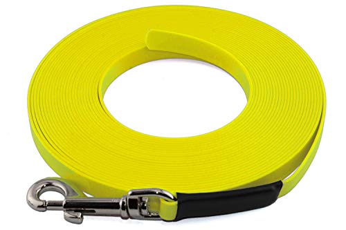 LENNIE Leichte BioThane Schleppleine, 9mm, Hunde 5-15kg, 7m lang, ohne Handschlaufe, Neon-Gelb, genäht LENNIE Leichte BioThane Schleppleine, 9mm, Hunde 5-15kg, 7m lang, ohne Handschlaufe, Neon-Gelb, genäht von LENNIE