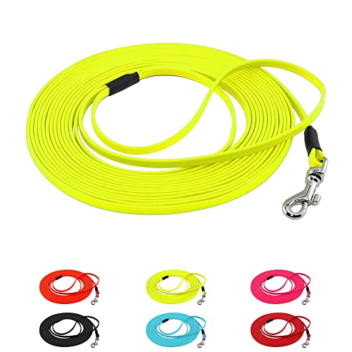 LENNIE Ultraleichte BioThane Schleppleine für Hunde/Katzen bis 3 kg, 5 mm LACE, 5m lang, mit Handschlaufe, Neon-Gelb, genäht LENNIE Ultraleichte BioThane Schleppleine für Hunde/Katzen bis 3 kg, 5 mm LACE, 5m lang, mit Handschlaufe, Neon-Gelb, genäht von LENNIE