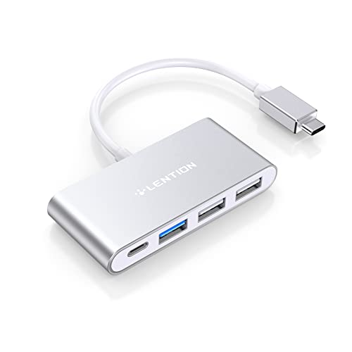 LENTION 4-in-1 USB C Hub mit Typ C 100W Aufladung, USB 3.0 in 5Gbps, USB-C Adapter auf USB, Für 2023-2016 MacBook Pro/Air 13/14/15/16, Neues Mac Air/Surface, ChromeBook LENTION 4-in-1 USB C Hub mit Typ C 100W Aufladung, USB 3.0 in 5Gbps, USB-C Adapter auf USB, Für 2023-2016 MacBook Pro/Air 13/14/15/16, Neues Mac Air/Surface, ChromeBook von LENTION
