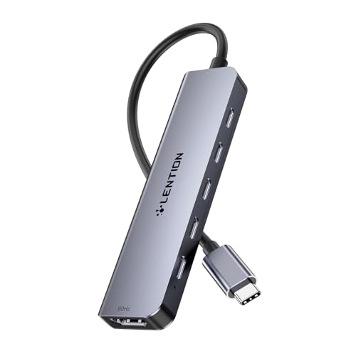 LENTION USB C Hub 10Gbps mit 4K@60Hz HDMI, 4X USB-C in USB 3.2 Gen 2x1, PD 100W, USB C Adapter für Windows PC, MacBooks, iPhone 16/15, Weitere Laptops mit Thunderbolt 3/4 Anschluss LENTION USB C Hub 10Gbps mit 4K@60Hz HDMI, 4X USB-C in USB 3.2 Gen 2x1, PD 100W, USB C Adapter für Windows PC, MacBooks, iPhone 16/15, Weitere Laptops mit Thunderbolt 3/4 Anschluss von LENTION