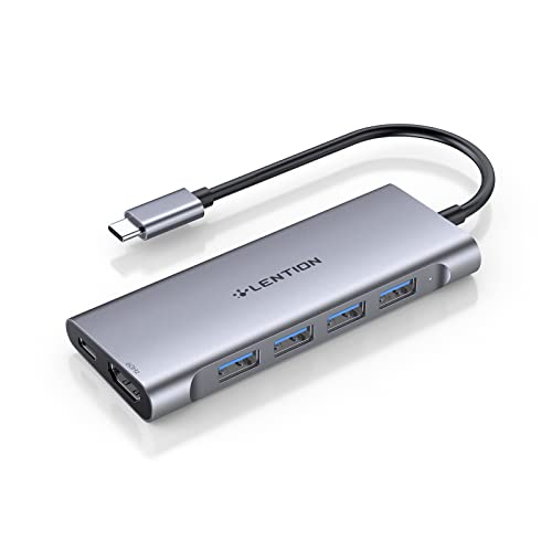 LENTION USB C Hub HDMI 4K60Hz, USB 3.0, PD 100W Aufladung, Adapter USB C auf HDMI, Kompatibel 2024-2016 MacBook Pro/Air, New Mac, iPhone 16/15 Serie, Thunderbolt 3/4 von LENTION