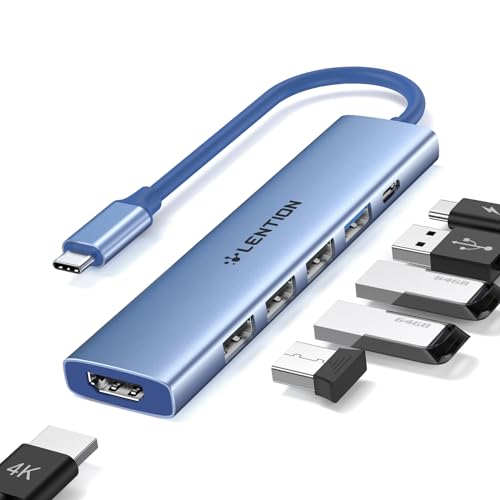 LENTION USB C Hub mit 100W PD Aufladung, 4K HDMI, USB 3.0 & 2.0 Adapter auf HDMI, Kompatibel 2025-2016 Neues MacBook Air/Pro, Neues Mac Air, iPhone 16/15 Plus Pro Max, Thunderbolt 3/4 LENTION USB C Hub mit 100W PD Aufladung, 4K HDMI, USB 3.0 & 2.0 Adapter auf HDMI, Kompatibel 2025-2016 Neues MacBook Air/Pro, Neues Mac Air, iPhone 16/15 Plus Pro Max, Thunderbolt 3/4 von LENTION