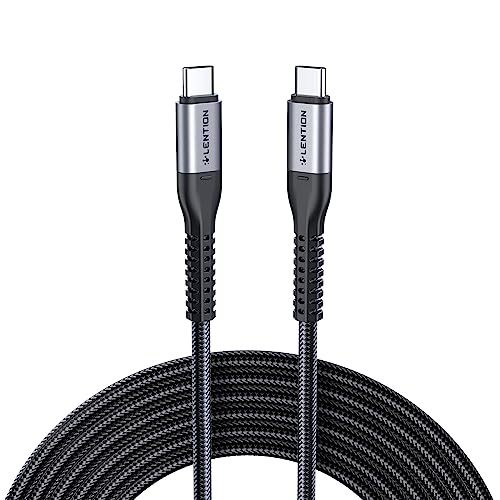 lention USB C auf USB C Kabel 2M 60W, Typ C 20V/3A Schnellladung für 2019/2018/2017 MacBook Pro, 2019/2018 iPad Pro & Mac Air, Samsung Galaxy Note 9 S10 S9 - Space Grau von LENTION