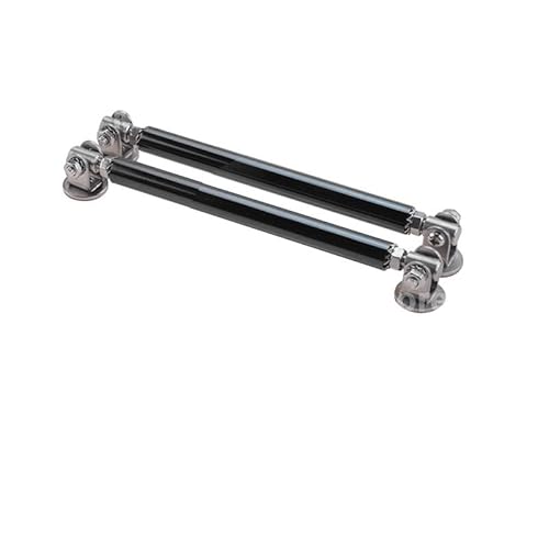 Auto Spoilerlippe Universal-Splitterstangen Fürs Auto, Racing, Verstellbare Frontstoßstangen-Lippenunterstützung, Spurstangensatz, Sparbohrloch 75mm/100mm/150mm/200mm. Spoilerlippe Splitter(10CM Black von LENTLY