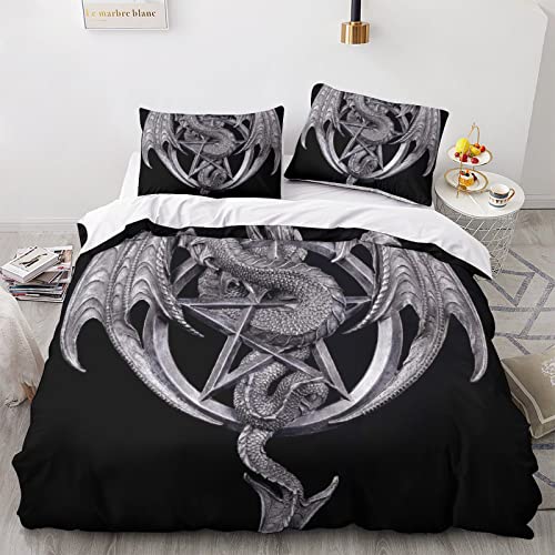 LENTLY Anne Stokes Bettbezug-Set Weiches Mikrofaser-Bettwäsche-Set Für Erwachsene Teenager Kinder 3 Stück Mit Reißverschluss Für Heimtextilien Double（200x200cm） von LENTLY