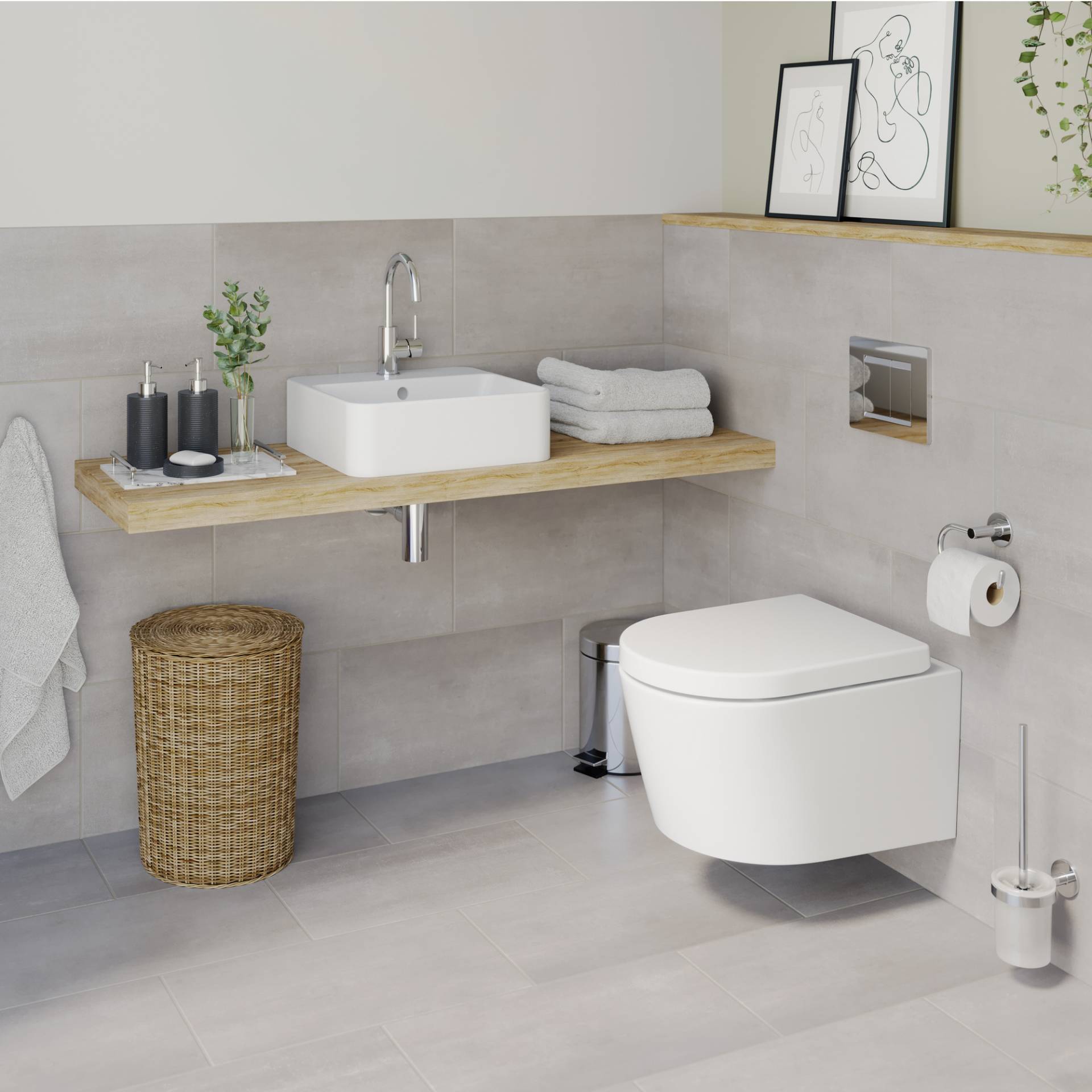 Lenz Gästebad-Set 'Perfect Fit' weiß/chrom 8-teilig Lenz Gästebad-Set 'Perfect Fit' weiß/chrom 8-teilig von LENZ