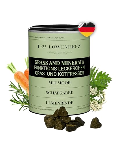 LEO LÖWENHERZ Gras- & Kotfresser Leckerlis für Hunde - 370g - Natürliche Drops zur Futterergänzung - Zuckerfrei & getreidefrei - Made in Germany von LEO LÖWENHERZ