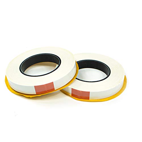 LEO's - Doppelseitiges Klebeband 19 mm/50 Meter mit Papiervliesträger extra stark/stark (schmal) - Premium Doppelklebeband Klebebänder doppelseitig 0,1 mm dünn und handreißbar von LEO's