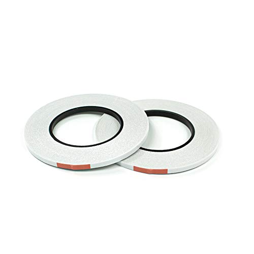 LEO's - Doppelseitiges Klebeband 6 mm/50 Meter mit Papiervliesträger extra stark/stark (schmal) - Premium Doppelklebeband Klebebänder doppelseitig 0,1 mm dünn und handreißbar von LEO's
