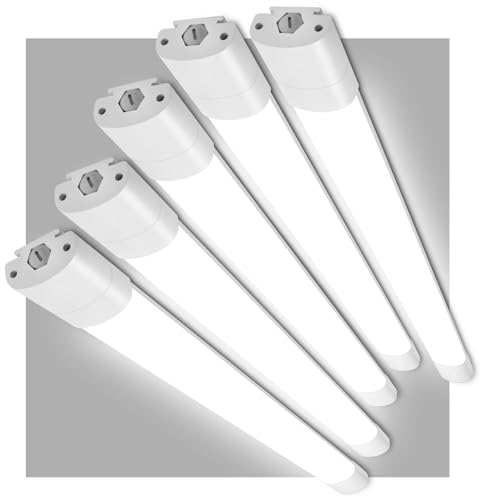 5 Stück Feuchtraumleuchte LED 120CM, 36W 4200LM Kellerlampe LED Feuchtraumlampe mit 4000K Neutralweiß, Deckenleuchte Flach Wannenleuchte Wasserfest IP65 Werkstattlampe für Büro Keller Garage Lager von LEOEU