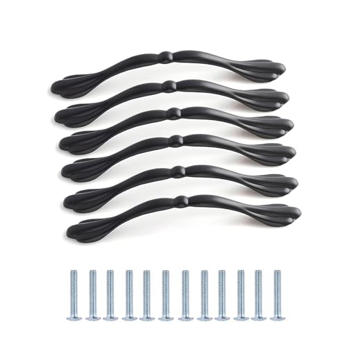 LEOEZYA 6 Stück Schwarz Vintage Schrankgriffe 128mm Lochabstand Möbelgriffe Küchengriffe Schwarz Türgriff Küchenschrank Griffe Schubladen griffe Kleiderschrankgriffe Mattschwarze Aluminiumgriffe LEOEZYA 6 Stück Schwarz Vintage Schrankgriffe 128mm Lochabstand Möbelgriffe Küchengriffe Schwarz Türgriff Küchenschrank Griffe Schubladen griffe Kleiderschrankgriffe Mattschwarze Aluminiumgriffe von LEOEZYA