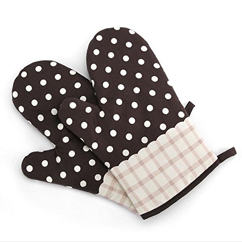 1 Paar Hitzebeständig Ofenhandschuhe Verdickte Hitzeresistente Topflappen Backhandschuhe aus Baumwolle und Polyester 1 Paar Hitzebeständig Ofenhandschuhe Verdickte Hitzeresistente Topflappen Backhandschuhe aus Baumwolle und Polyester von LEOFANS