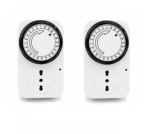 LEOFLA 2 x Einstellbare Timer 24 H Mit programmierbare Analogsteckdose Timing LEOFLA 2 x Einstellbare Timer 24 H Mit programmierbare Analogsteckdose Timing von LEOFLA