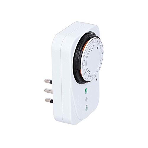 LEOFLA Einstellbarer Timer 24 h mit programmierbarer Analogsteckdose zeitgesteuerter Stecker, variabel, Media von LEOFLA