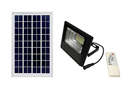 LEOFLA LED-Scheinwerfer, 50 W, SMD weißes Licht mit Solarpanel, Sensor und Fernbedienung, variabel, mittel von LEOFLA