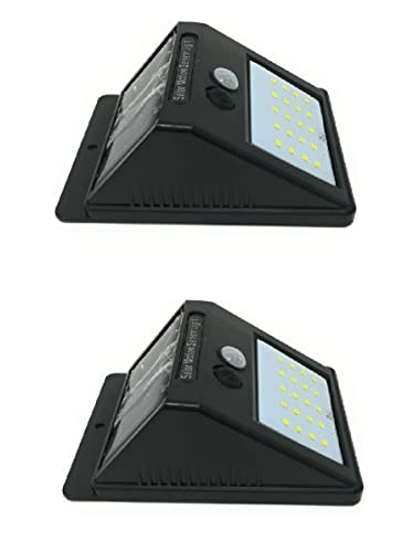 LEOFLA Paar Scheinwerfer mit 20 LEDs mit Dämmerungspanel und Bewegungssensor von LEOFLA