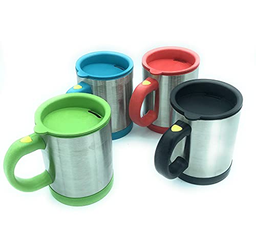 LEOFLA Thermobecher Auto Mischbecher elektrisch Automatisch 350 ml mit Deckel, Rostfreier Stahl, variabel, Media von LEOFLA