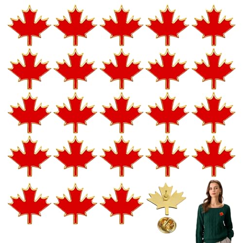 Anstecknadel Kanada Ahornblatt Brosche Set 24 Stück – Emaille Pins in Rot – Hochwertiges Metall – Unisex Accessoire für Nationalfeiertag, Party, Alltag & Geschenkideen Anstecknadel Kanada Ahornblatt Brosche Set 24 Stück – Emaille Pins in Rot – Hochwertiges Metall – Unisex Accessoire für Nationalfeiertag, Party, Alltag & Geschenkideen von LEOINAER