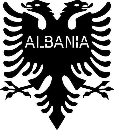 LEON FOLIEN Wandschild Albanische Doppeladler Holz Deko Albania in Schwarz für Wohnzimmer Schlafzimmer Geschenk von LEON FOLIEN